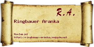 Ringbauer Aranka névjegykártya